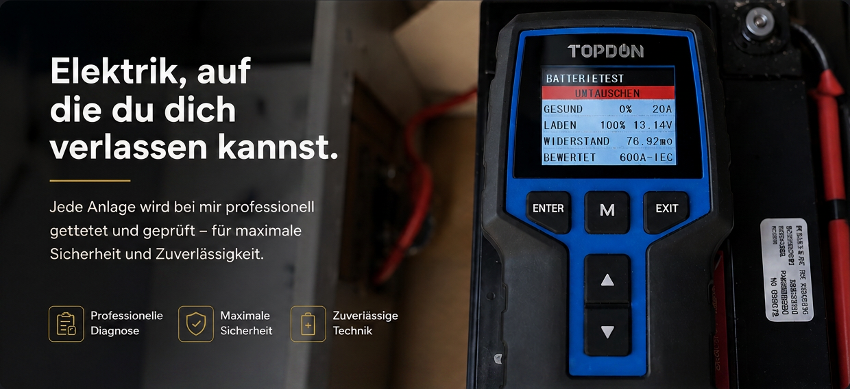 Batterietest am Camper: Elektrik, auf die du dich verlassen kannst.